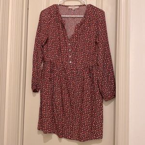 Loft Floral Tie front dress